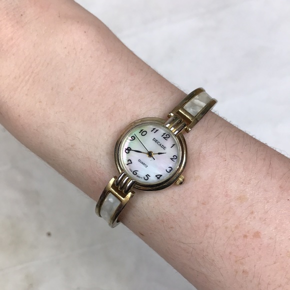 Vintage mother of pearl watch quartz fairycore